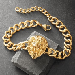 Majesty Men&#39;s Lion Head Bracelet, , large