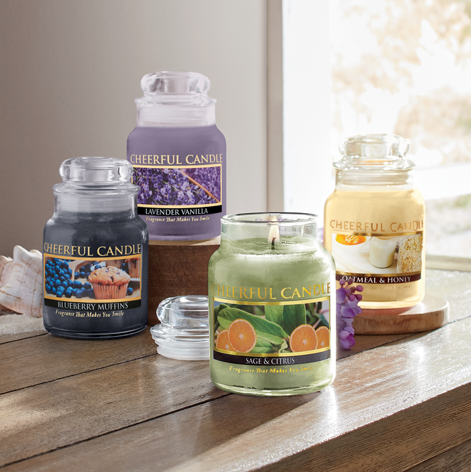 Cheerful Mini Jar Candle, , large