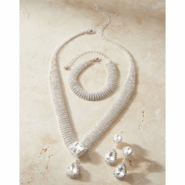 Crystal Necklace, Bracelet &amp; Earrings Set, , large