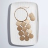 Round Grid Dangle Necklace and Earring Set, , large