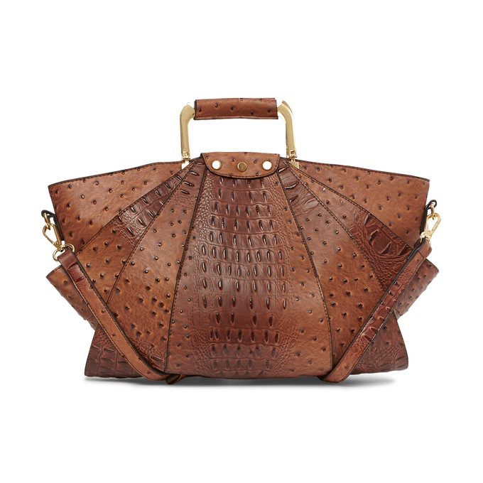 Croco Fan Bag, Brown, large