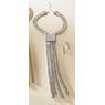 Fringe Drop Necklace and Earring Set, , large