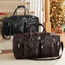 Patch Leather Duffle Bag, , large