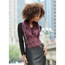Francise Faux-Leather Faux-Fur Vest, , large