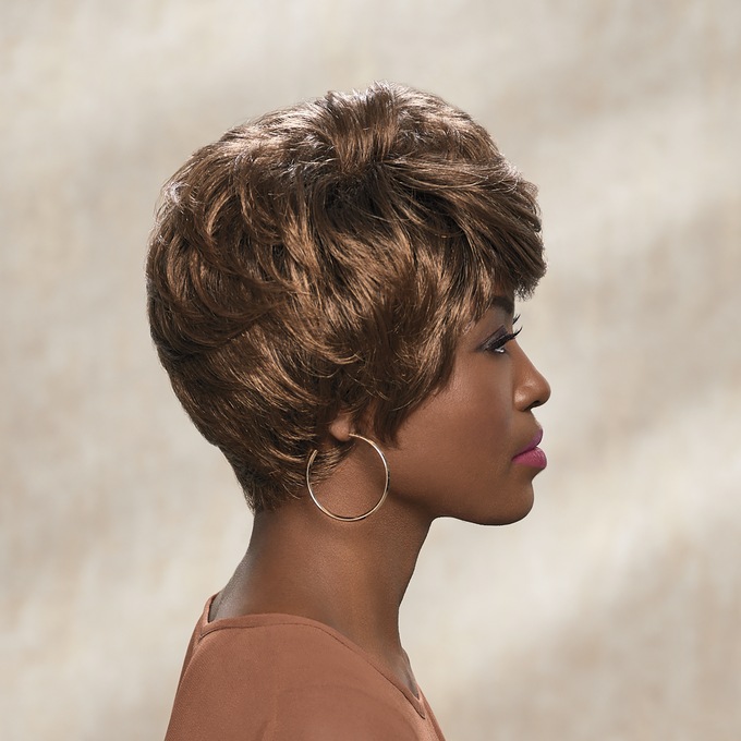 Broadway Wig, Honey Blonde Frosted Dark Brown, large