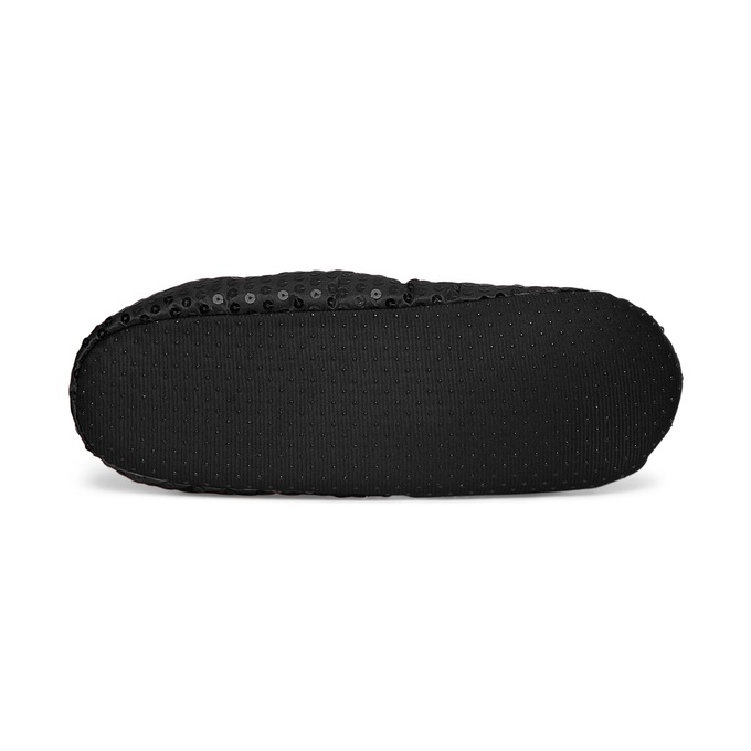 Women's Sequined Footie Slippers, , large