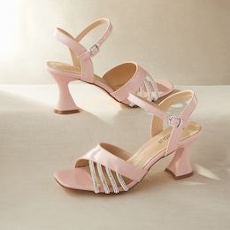 Classique Patent Rhinestone Ankle Strap Sandal, , large