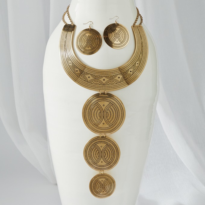 Halle Necklace and Earring Set, , large