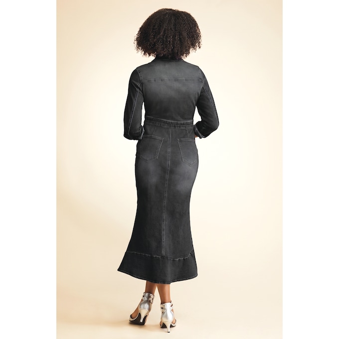 Vashie Denim Sheath Dress, , large
