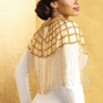 Beaded Cape with Fringe, , large