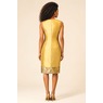 Ananda Asymmetric Jacket Dress with Rhinestone Buttons and Metallic Trim, , large