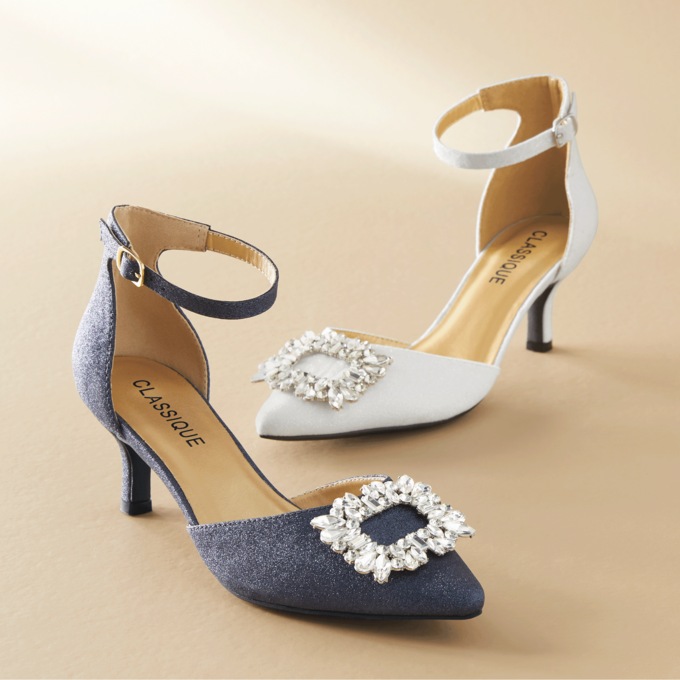 Classique Glimmer Embellished Ankle Strap, , large