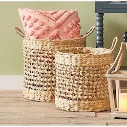 Set of 2 Woven Nesting Baskets, , large