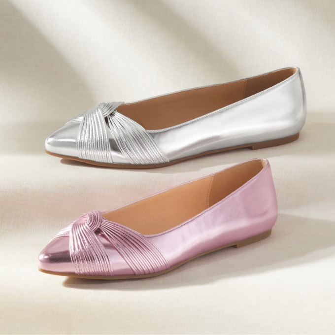 Knotted Metallic Flat, , large