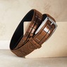Stacy Adams Croco Leather Belt, , large