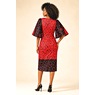 Neresia High-Contrast Midi-Sheath Dress with Flared Sleeve, , large