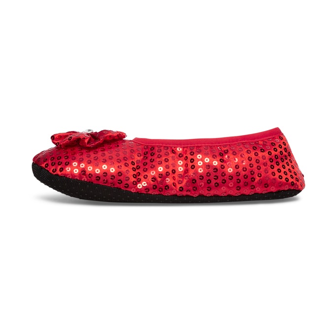 Women's Sequined Footie Slippers, , large