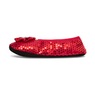 Women's Sequined Footie Slippers, , large