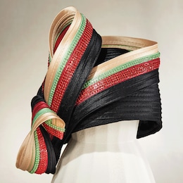 Multi-Striped Hat with Rhinestones and Bow, , large