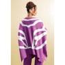 Kiora Open-Front Sweater Cape in Birdseye Jacquard Knit, , large