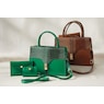 3-Piece Satchel Set with Croco Texture, , large