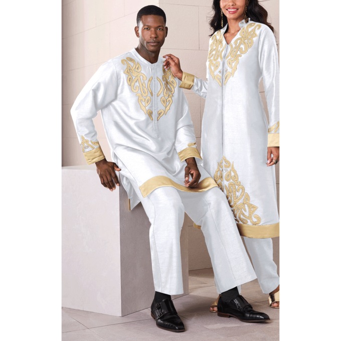 Men's Omri Pant Set, White Gold, large