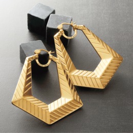 Sister Love Extra-Large Cleopatra Hoops, , large