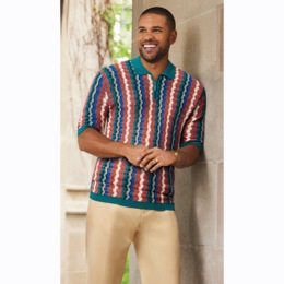 Stacy Adams Zippered Polo, , large
