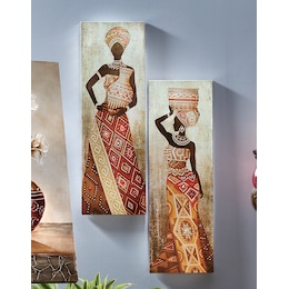 2-Piece African Sisters Canvas Set, , large