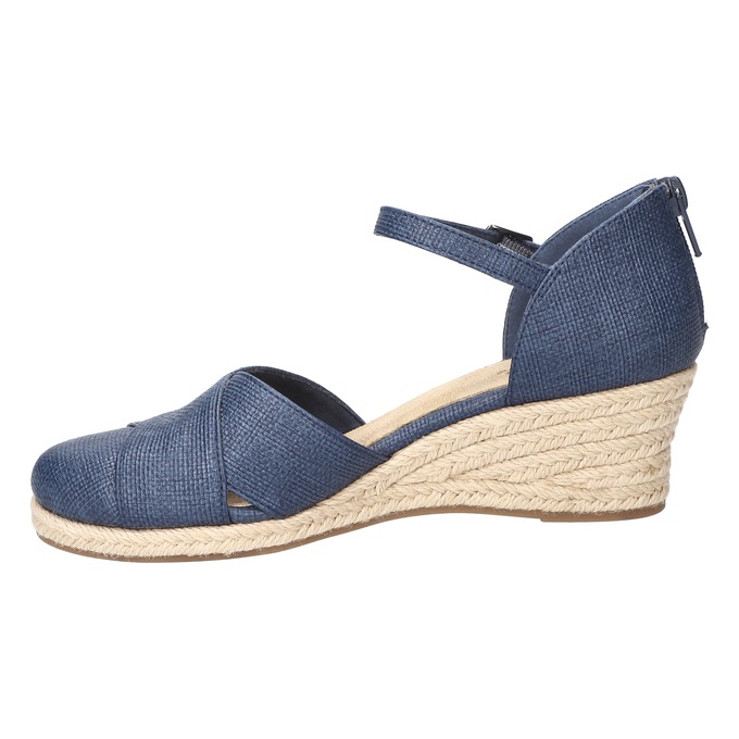Easy Street Coast Espadrille with 2" Wedge Heel, Navy, large