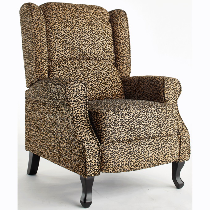 Microfiber Wingback Recliner, , large