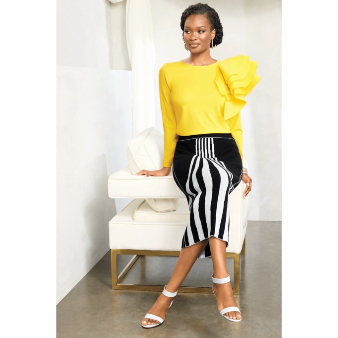 Gemma Graphic Knit Skirt, , large