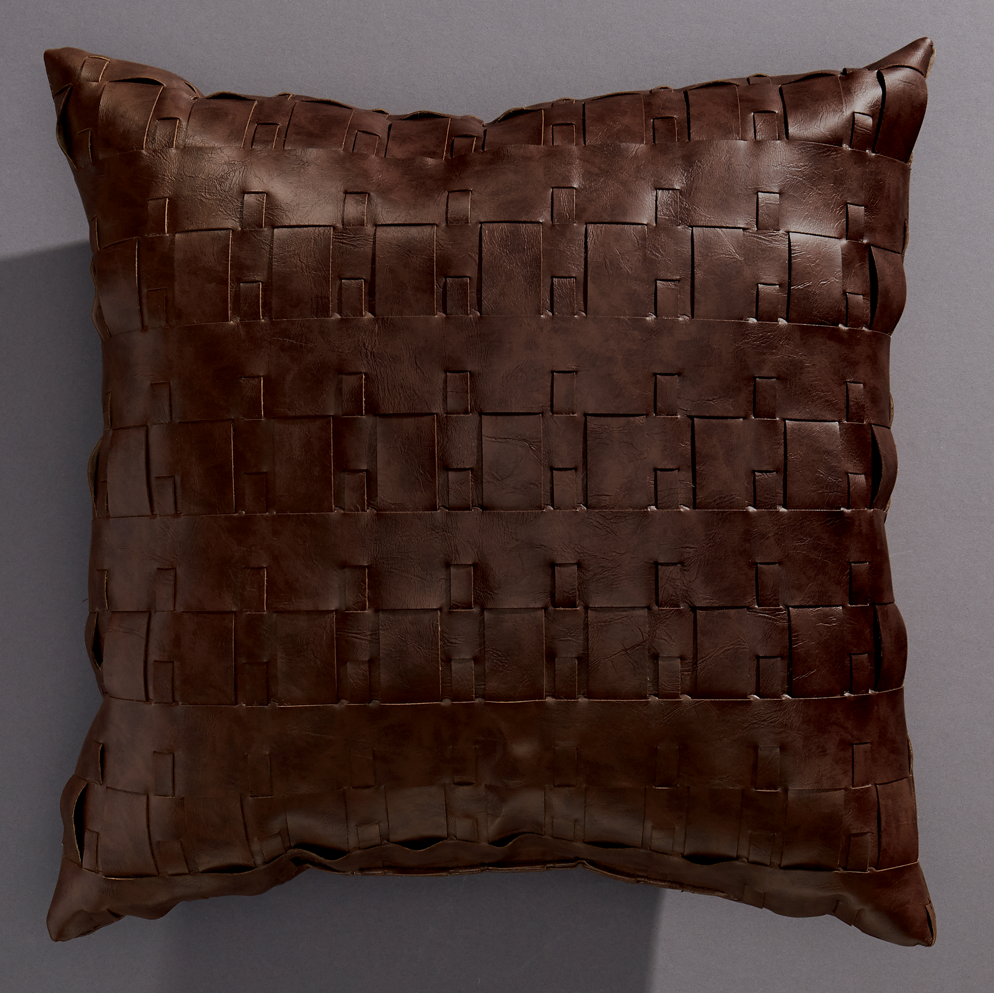 faux leather pillow