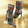 Azalea Wang Aziza3 Rhinestone Buckle Bootie for Women with 3.5" Stiletto Heel, , large