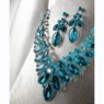 Crystal Marquise Necklace and Earring Set, , large