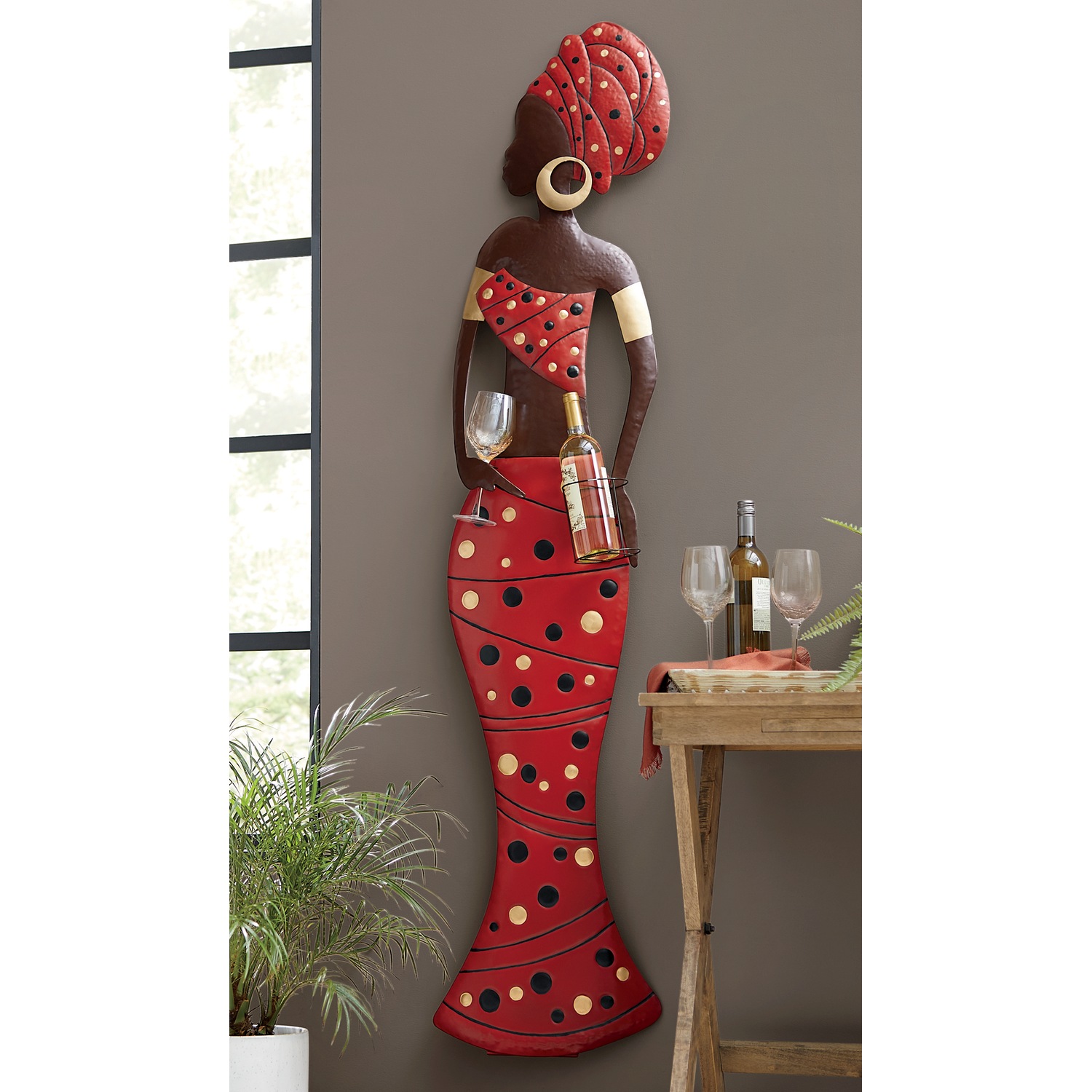 Tall African Lady Wine Holder ASHRO
