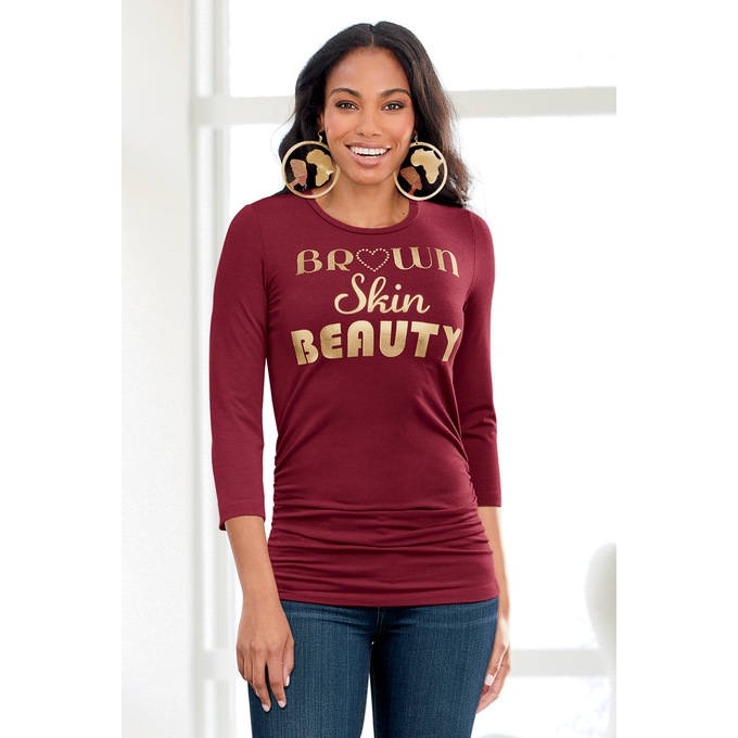 Brown Skin Beauty T-Shirt, , large
