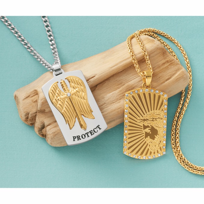 Religious Dog Tag Pendant, , large