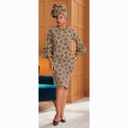 Nyasha Printed Sheath Dress, , large