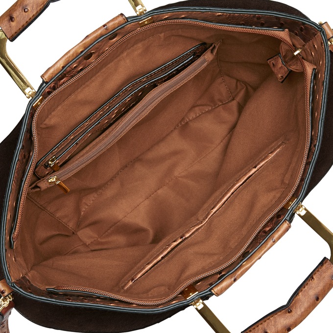 Croco Fan Bag, Brown, large