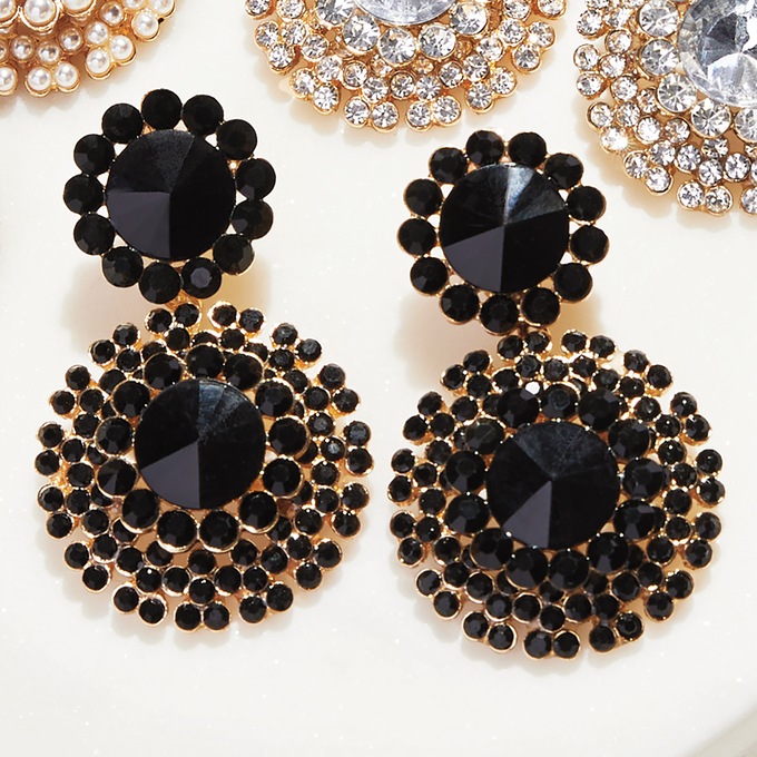 Beaded Double-Drop Clip Earrings, , large
