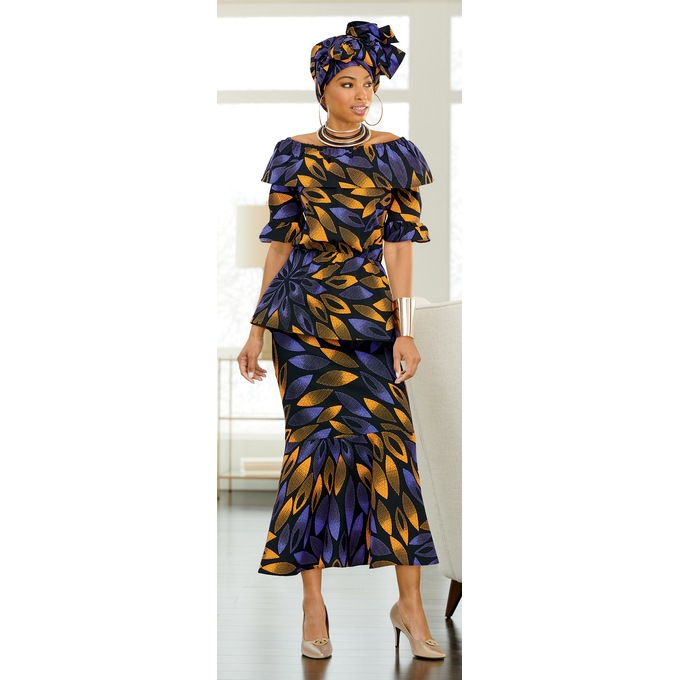 Ombre Leaf Headwrap, , large