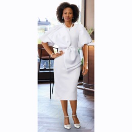 Perrine Bow Sheath Dress, , large