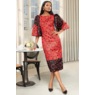Neresia High-Contrast Midi-Sheath Dress with Flared Sleeve, , large