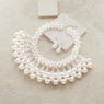 Faux-Pearl & Bead Collar and Earring Set, , large