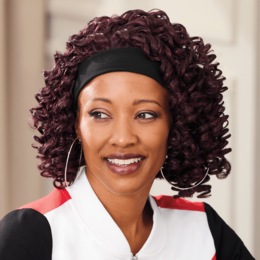 Stephanie Headband Wig, Dark Burgundy Wine, large