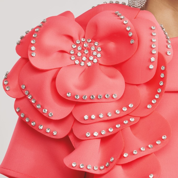 Jaidah Embellished-Flower Sheath Dress, , large