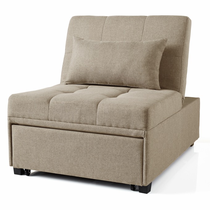 Cali Convertible Chair, Beige, large