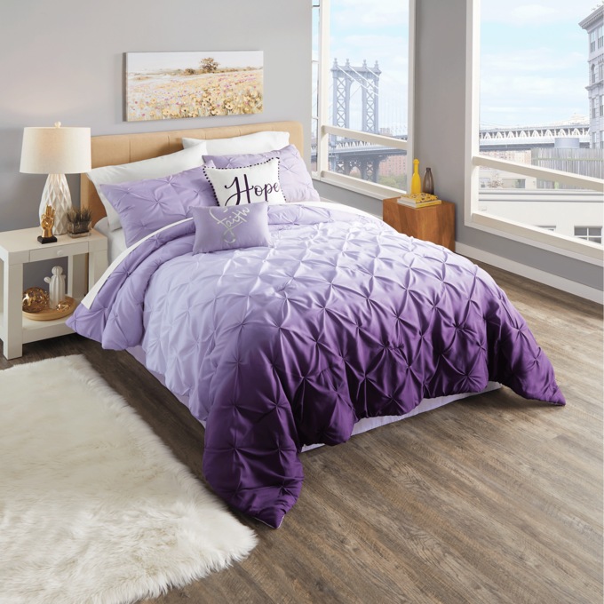 Faith and Hope Accent Pillows, Purple, large