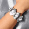 Faux-Pearl Oval Stretch Bracelet, , large